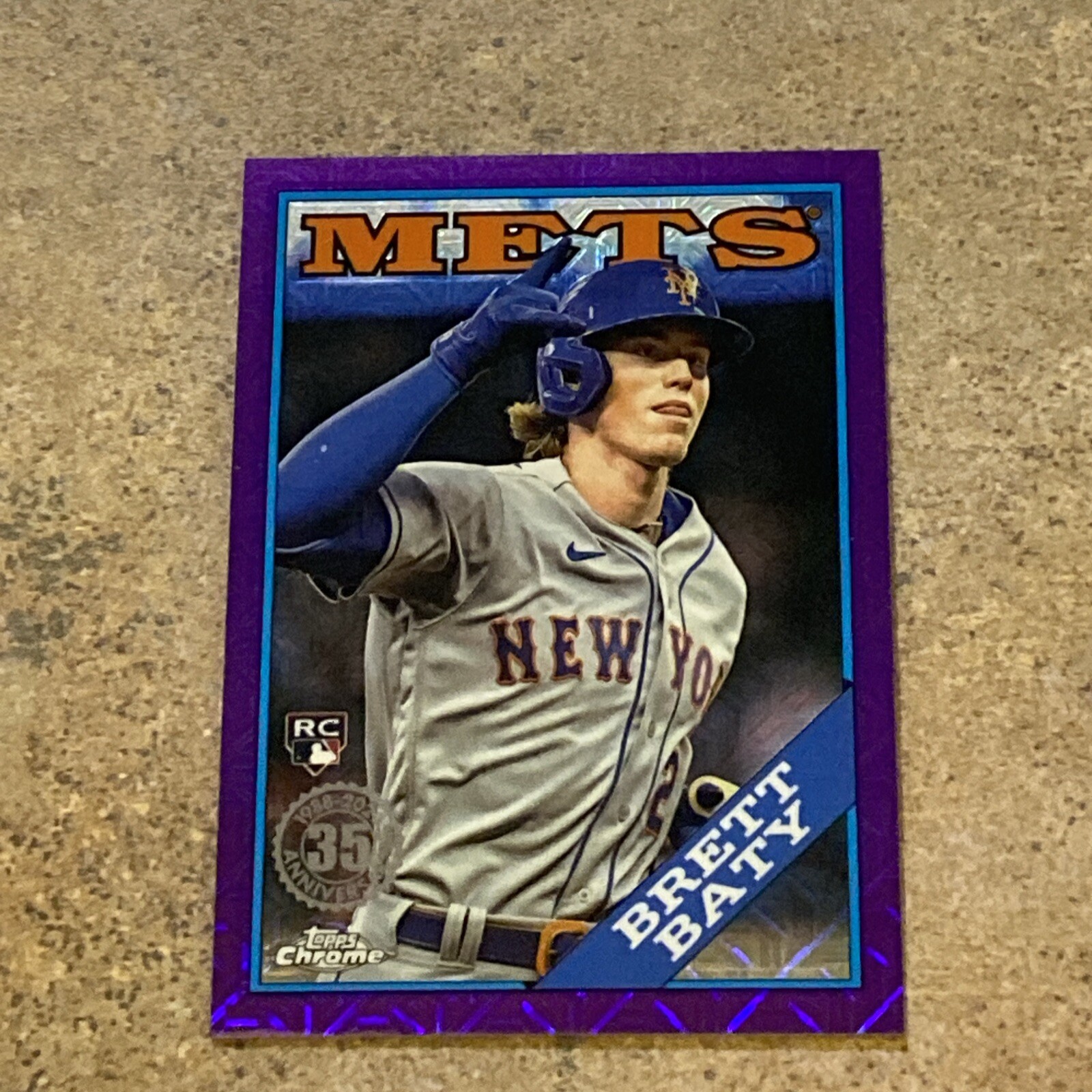 2023 Topps Update BRETT BATY Silver Pack 1988 PURPLE MOJO 39/75 🔥🔥 Mets 