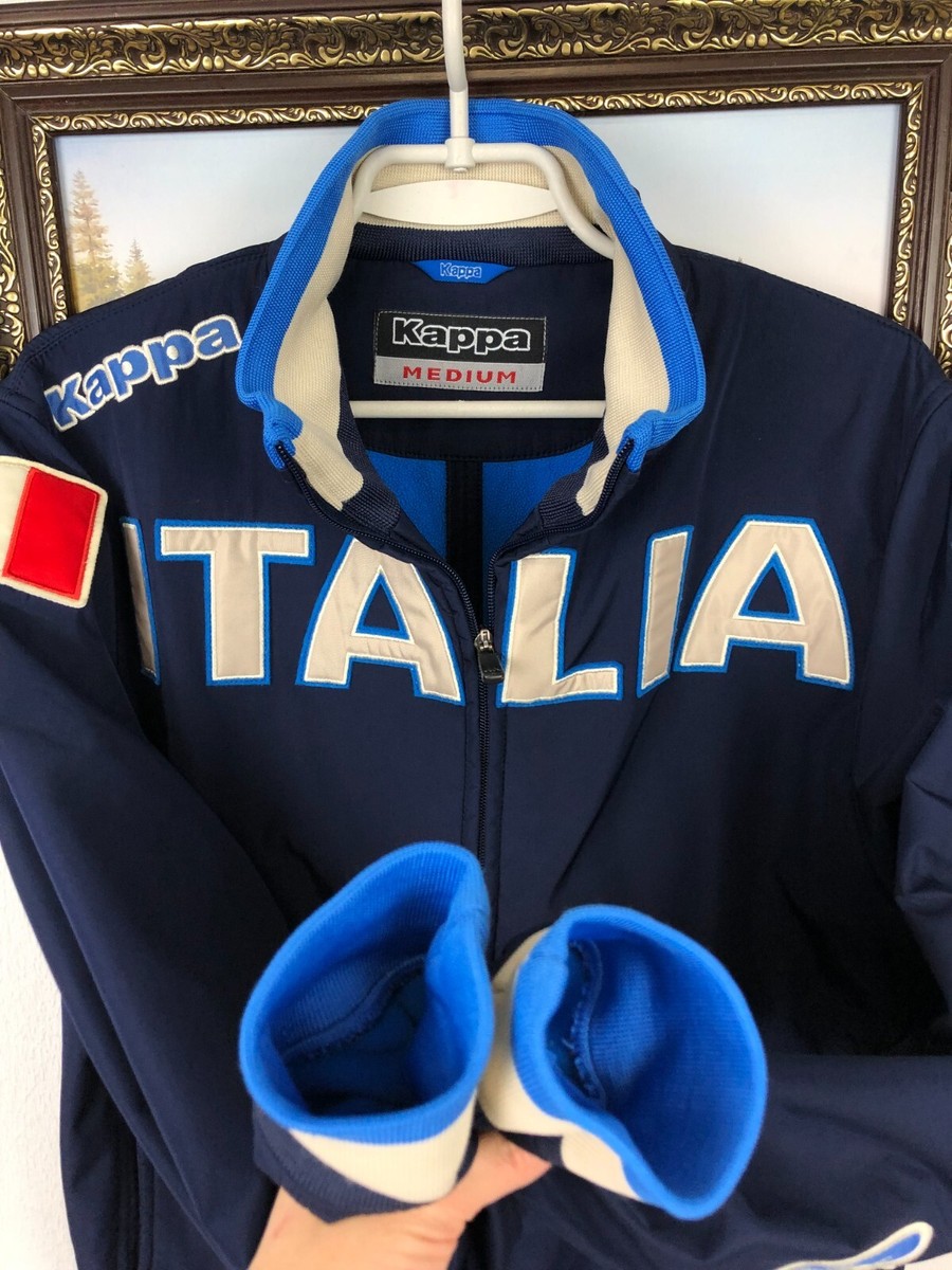 Vintage Kappa Italy Golf Team Jacket Blue Mens Track Top Rare