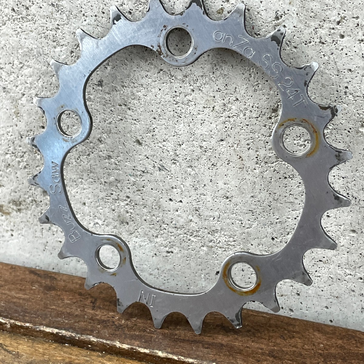 Vintage Onza Buzz Saw 24t Chainring SS24T 24 Tooth 74 BCD Steel