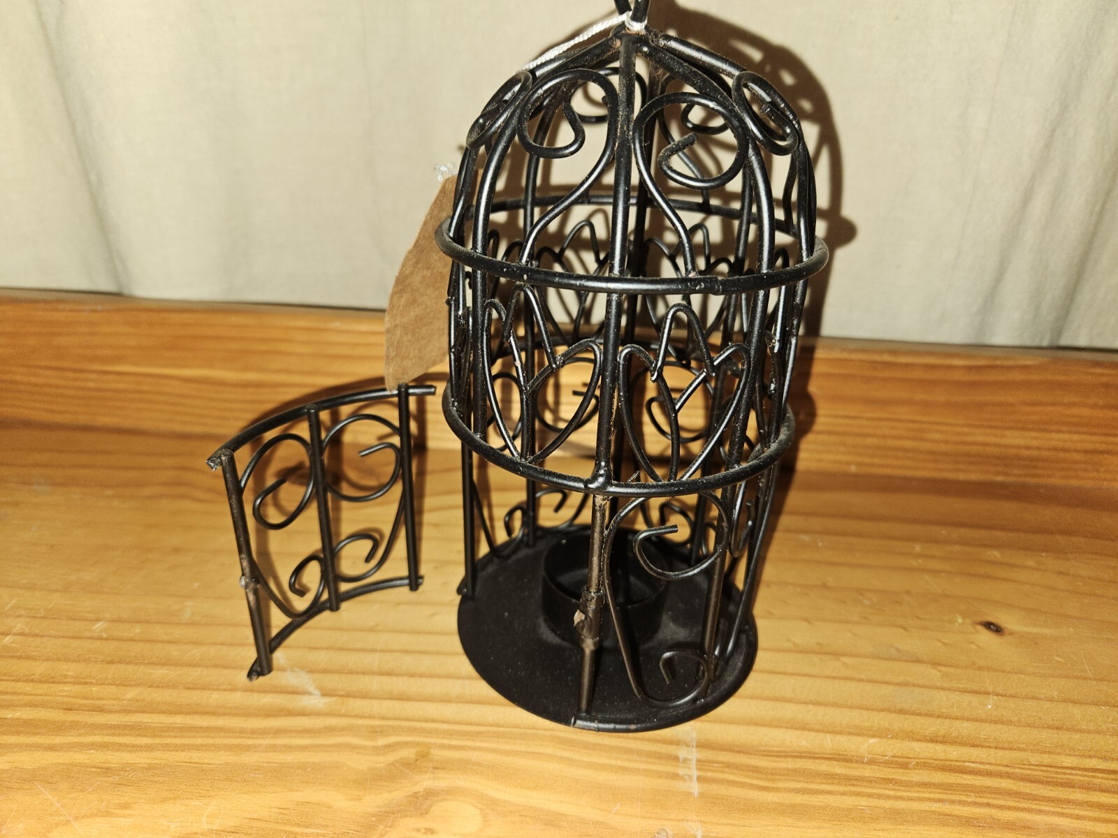 Small Hanging Wire Bird Cage Tea Light Holder, Metal Candle Lantern eBay