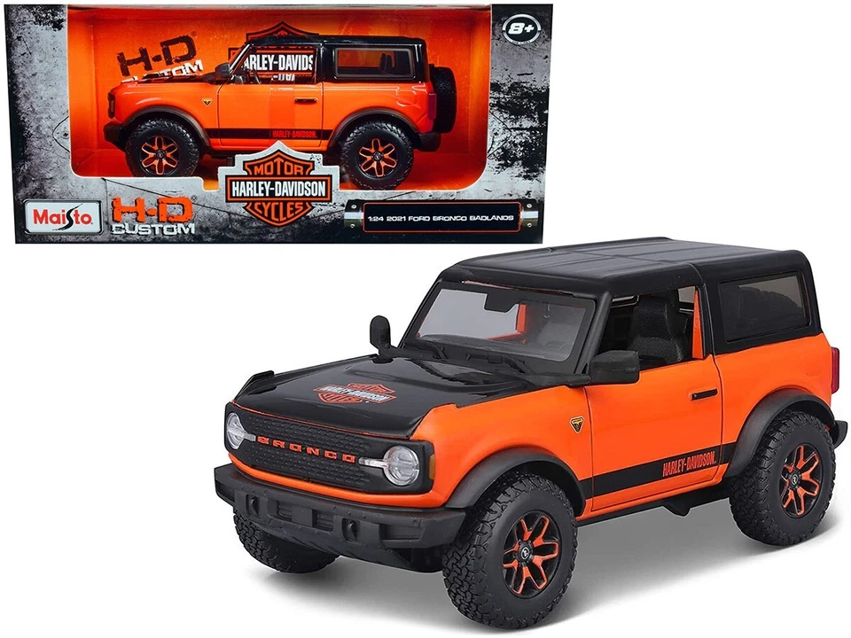 MAISTO 1:24 2021 FORD BRONCO BADLANDS HARLEY DAVIDSON EDITION OUT OF PRODUCTION! - Image 2 of 4