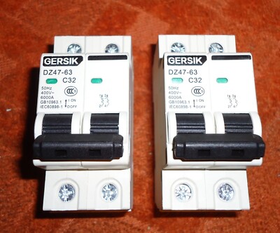 (2) Gersik DZ47-63  C32 breakers