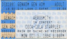 AEROSMITH 1994 Tour Ticket Stub Starplex Dallas, TX