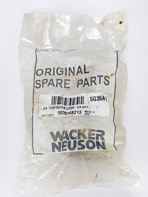 WACKER NEUSON PART # 5000168213 - 3/4 FEM QUICK CONN, 3/4 NPT