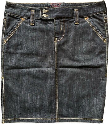 Jupe En Jean Bleu Foncé GUESS Stretch - Taille 28 - Occasion En Excellent état
