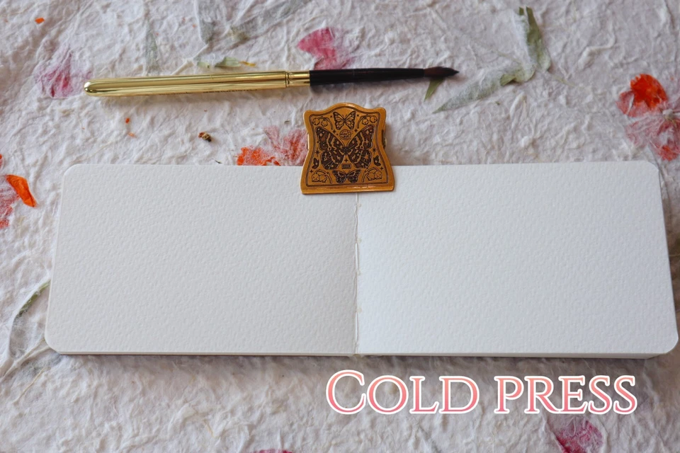 Watercolor Notebook - 100% Cotton 300gsm - 14cm x 9cm - Hard Cover Fabric — 第 3/4 张图片