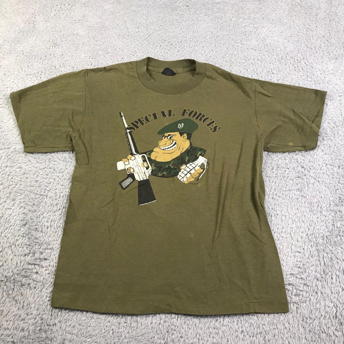 US Army Special Forces Commando Military Graphic Shirt Size 18-20