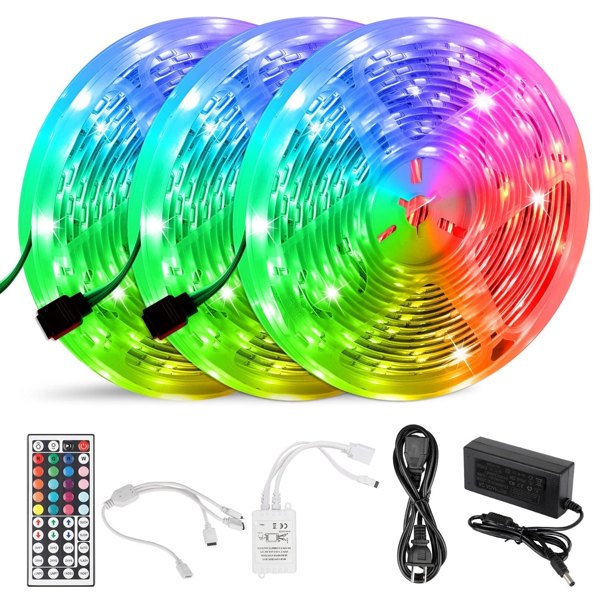 49 Foot Led Light Strip Changing Led Tape Light With 44 Key Remote