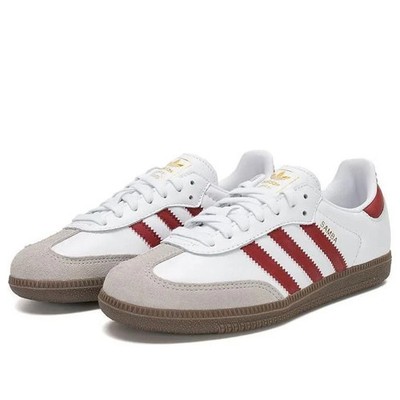 adidas Samba OG Sneaker Herren Weiß Rot Leder NEU OVP Gr. 40,5 - 46,5