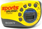 Vintage Sony Sports Walkman FM AM Radio SRF-M78 Wrist Arm Band Fitness Yellow