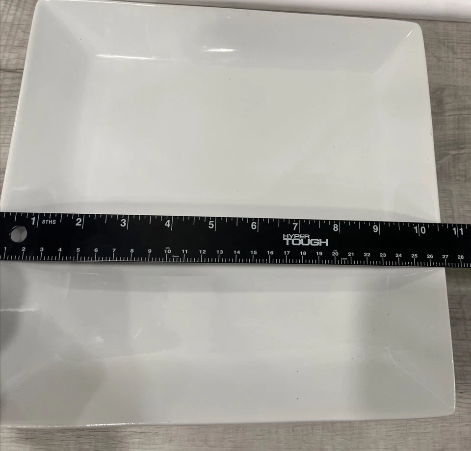 Pottery Barn Great White Square Dinner Plates SET OF 6 - Image 3 of 4