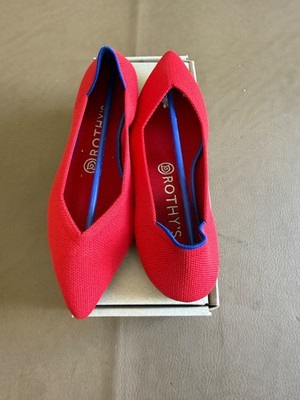 NEW - Rothy s Red Point Womens Flats Size 8