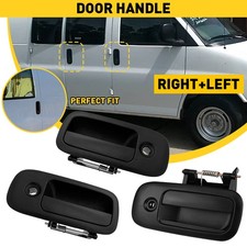 Juego de manijas de puerta delantera trasera exterior derecha derecha para camioneta Chevy 96-09 Express GMC Savana