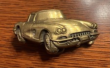 Chevrolet 2 nd Gen Buckle Baron Vintage Brass 1970s W/ Custom Bridle Belt.