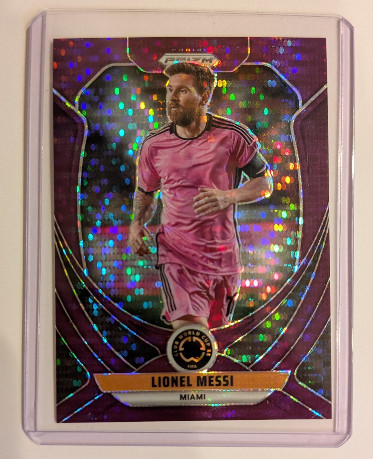 2025 Prizm FIFA Club World Cup Lionel Messi Purple Pulsar /75 🔥🔥