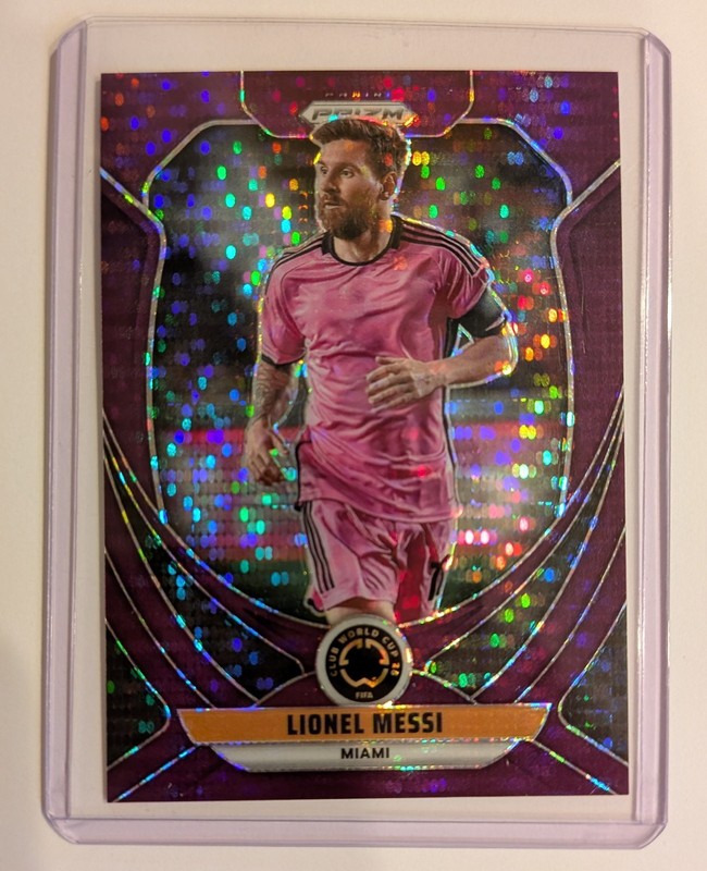 2025 Prizm FIFA Club World Cup Lionel Messi Purple Pulsar /75 🔥🔥