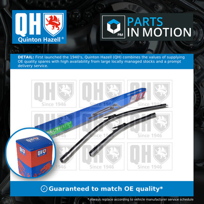 2x Wiper Blades (Pair) Flat / Aero type fits VAUXHALL CORSA D, E 1.3D Front Set