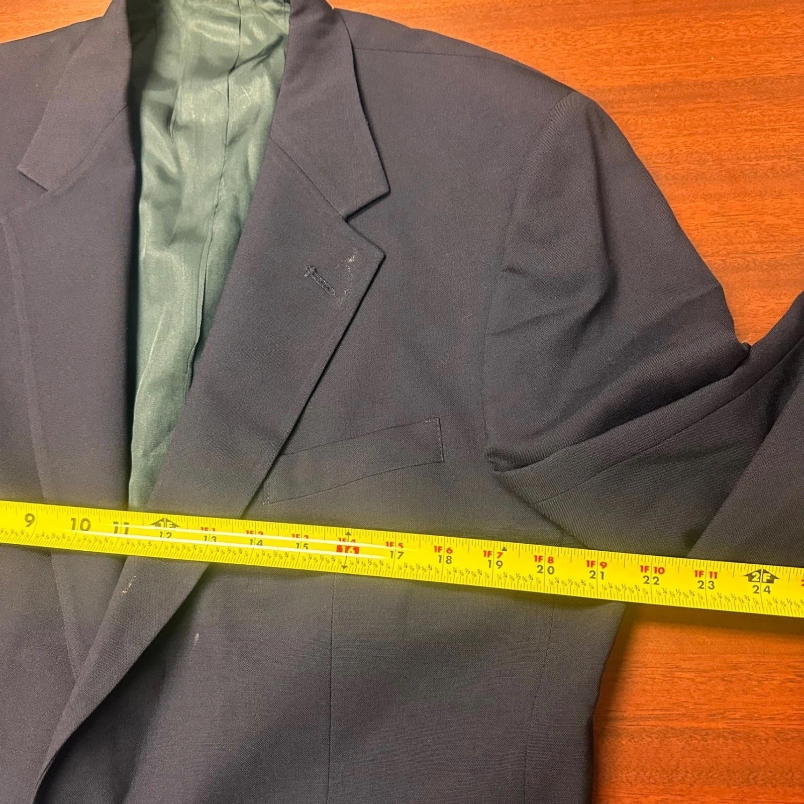 John Alexander Blazer Mens Size 42S Gold Button Classic Worsted Wool Preppy - product detail image 5
