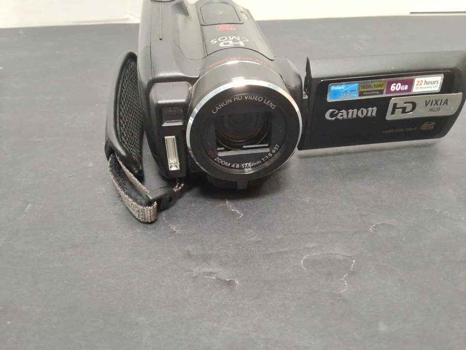 Canon VIXIA HG20 Handheld Camcorder - body only - NO BATTERY - WORKING w/adapter - Image 4 of 4