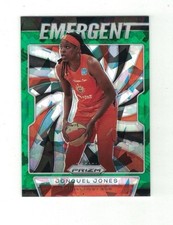 JONQUEL JONES 2020 Panini WNBA Prizm GREEN CRACKED ICE Fanatics Emergent No. 1