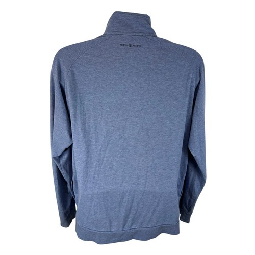 Travis Mathew Golf Pullover 1/4 Zip Blue Size Large Soft Cotton Blend - Picture 2 of 12