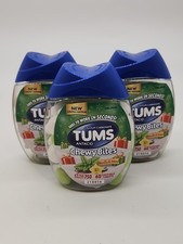 3 Tums Vanilla Mint Chewy Bites Antacid Tablets New 60 Count Each Extra Strength