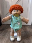 1985 Cabbage patch Jesmar hm# 4 red hair, green eyes, pacifier, elephant romper