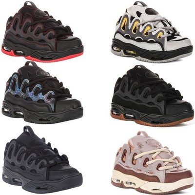 Osiris D3 2001 Chunky Sole Lace Up Skate Shoe Black Pink Mens US 7 - 13