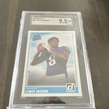 Panini Donruss Rated Rookie Lamar Jackson #317 Ravens SGC 9.5 NFL Football Card. rookie card picture