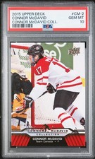 PSA 10 GEM-MT Connor McDavid 2015 Collection Upper Deck #CM-2 Rookie Card. rookie card picture