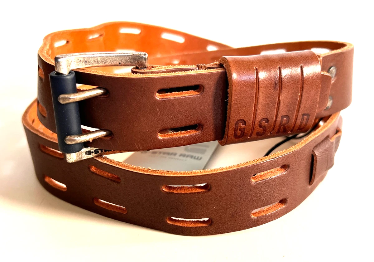 G-STAR leather belt bnwt BNWT G STAR RAW DARK BROWN NEVADA LEATHER KOBB BELT 85/34  main image 2