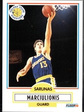 1990-91 Fleer #65 Sarunas Marciulionis