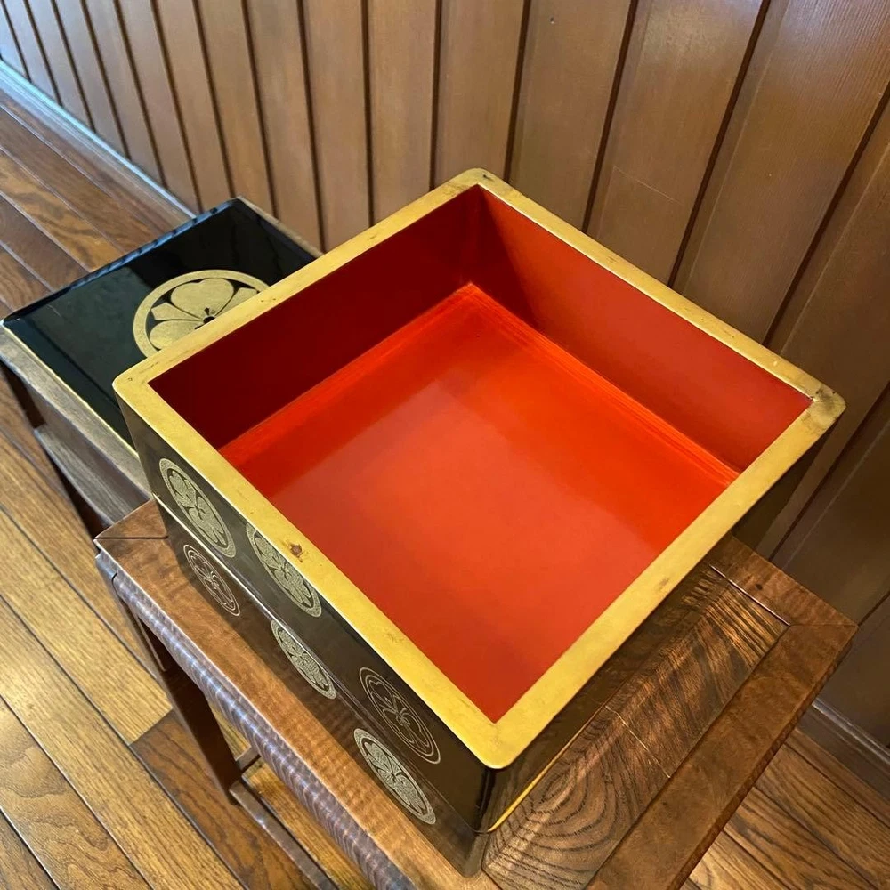 Jubako Bento Box Japanese Wajima lacquer fourtiered box eightsun with fixed cres