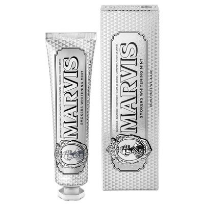 Smokers Whitening Toothpaste, Cool Mint, Radiant Smile, 85 ml, by MARVIS