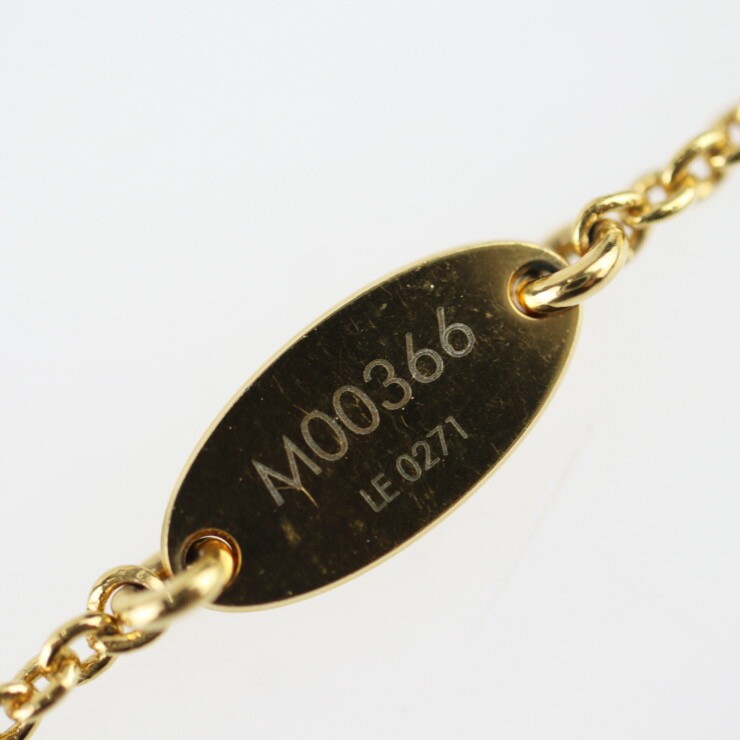 ○Louis Vuitton Collier V Necklace M00366 Rhinestone Gold Viton | eBay