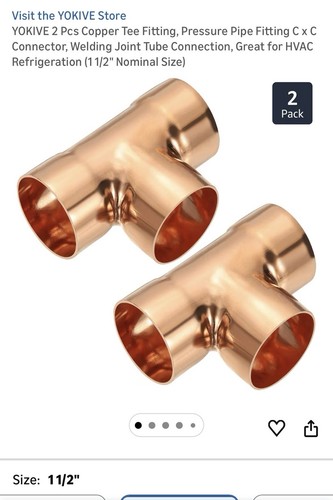 Copper Tee Fitting