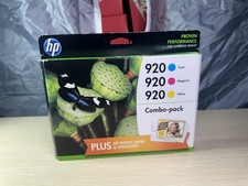 HP 920 Cyan Magenta Yellow Ink Cartridge Officejet New Combo Pack Exp: Jan 2017