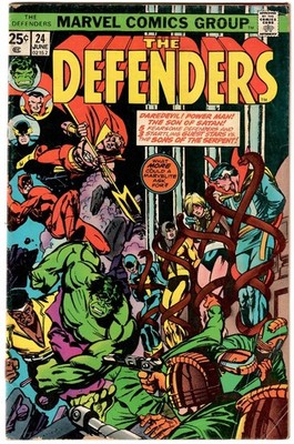 Marvel The Defenders #24 1975 Hulk Dr Strange, Valkyrie, YellowJacket, NightHawk