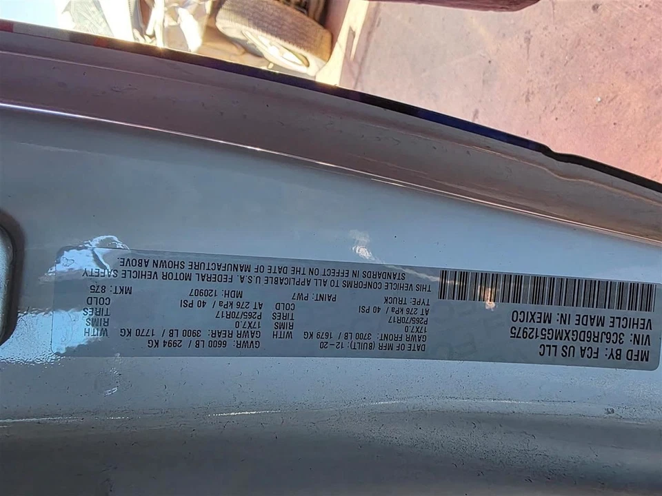 Airbag Passenger Air Bag Classic Style 5 Lug Wheel Fits 10-23 DODGE 1500 PICKUP - Изображение 2 из 4