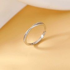 925S Silber Damen Ring ,Rose Gold: Hochwertiger, schlichter Ring modisch Schmuck