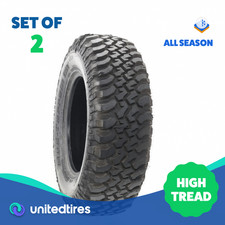 Set Of 2 Used Lt 25575r17 Bfgoodrich Mud-terrain Ta Km 111108q - 1932