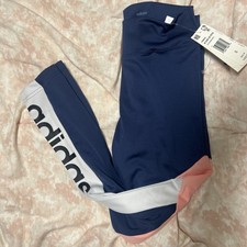 Brand New Adidas  Navy Blue, Pink And White Climate Pants, Women Size S