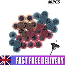 50mm 2" Type R Roll Lock Quick Change Discs Die Grinder Sanding Pads SATC 46PCS