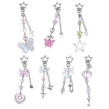 Phone Lanyard Butterfly Beads Phone Chain Bowknot Mobile Strap Jewelry for Women