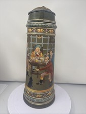 Vintage Antique S.P. Gerz Men Drinking and Smoking Catalog No. B13B Beer Stein
