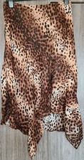 Animal / leopard print chiffon mid-lenght skirt size 12