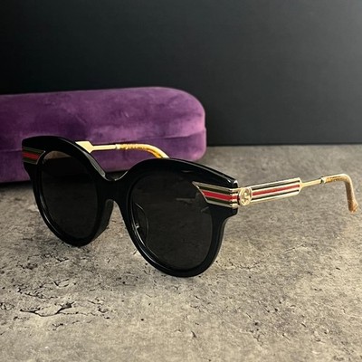 GUCCI Sherry Line Big Face Fox Sunglasses Black GG0282SA 001 Rare Made in Italy
