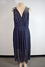 NWT Alexa B , Blue Shimmer Evening Cocktail dress Size 14 US on Sale