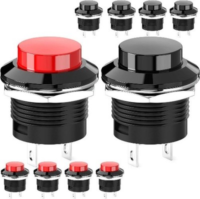 Momentary Push Button Switch Mini No Lock Round Switch AC 250V / 3A AC 125V /6A