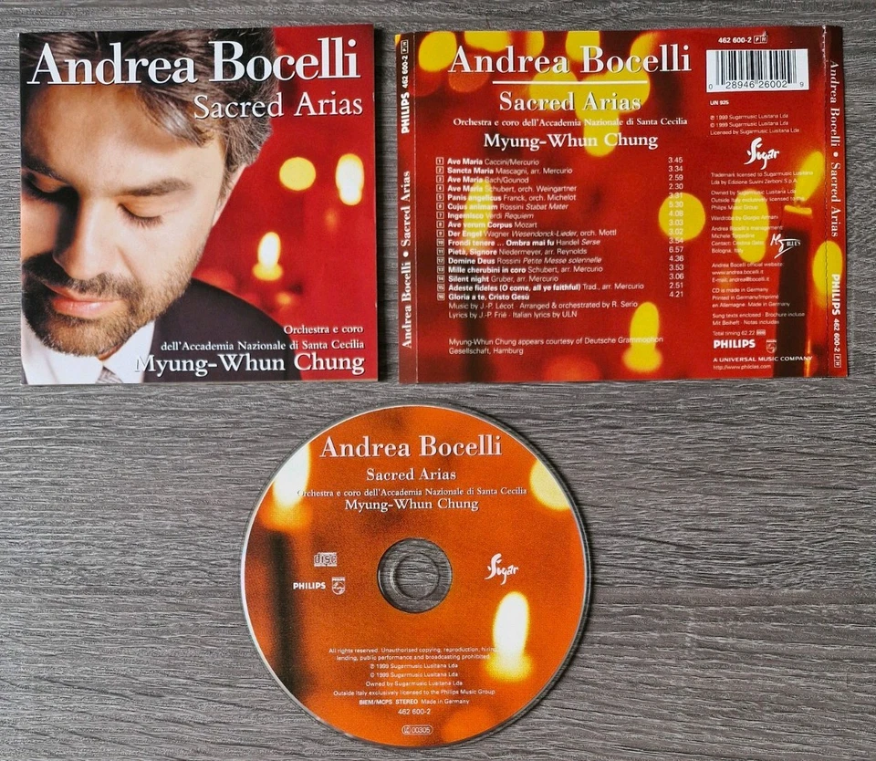 Andrea Bocelli : Sacred Arias CD ALBUM (NO JEWEL CASE) EXCELLENT COND Free Post - Image 1 of 1